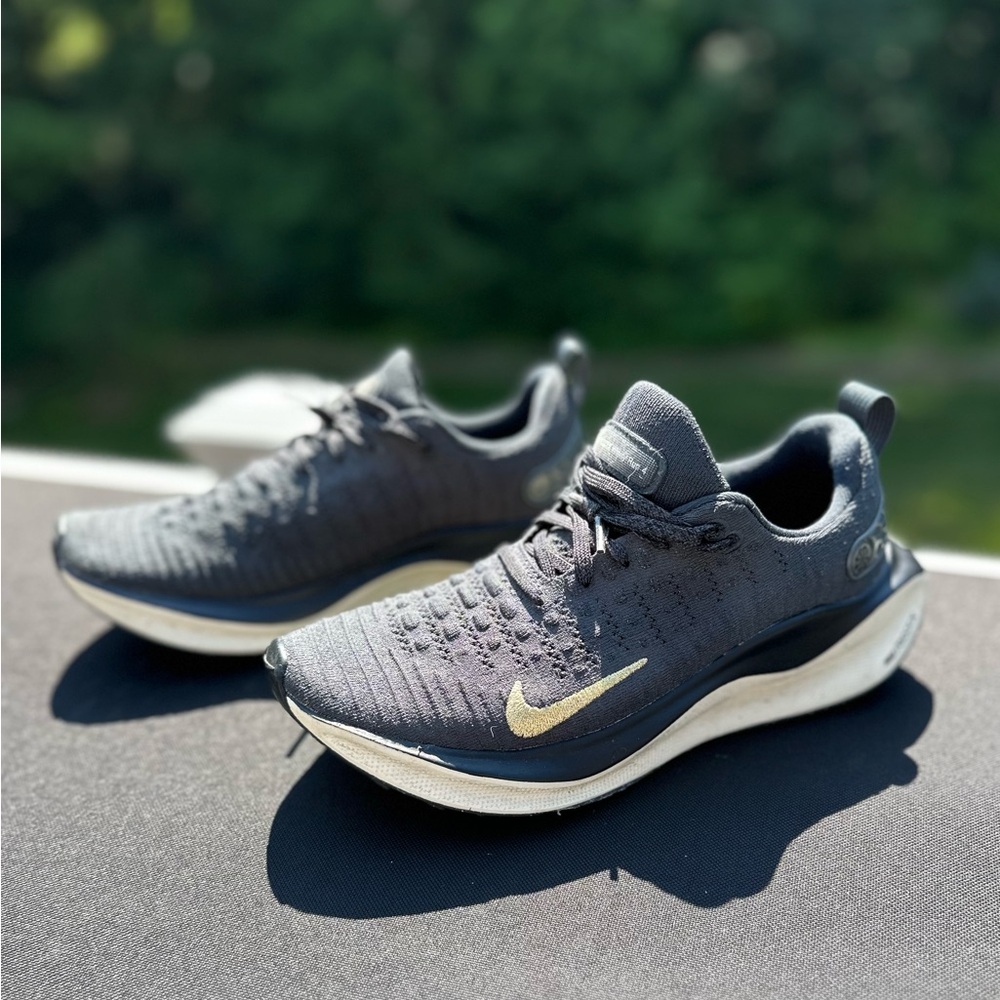 Nike React X Infinity 4 Black and Gold Athletic Sneakers